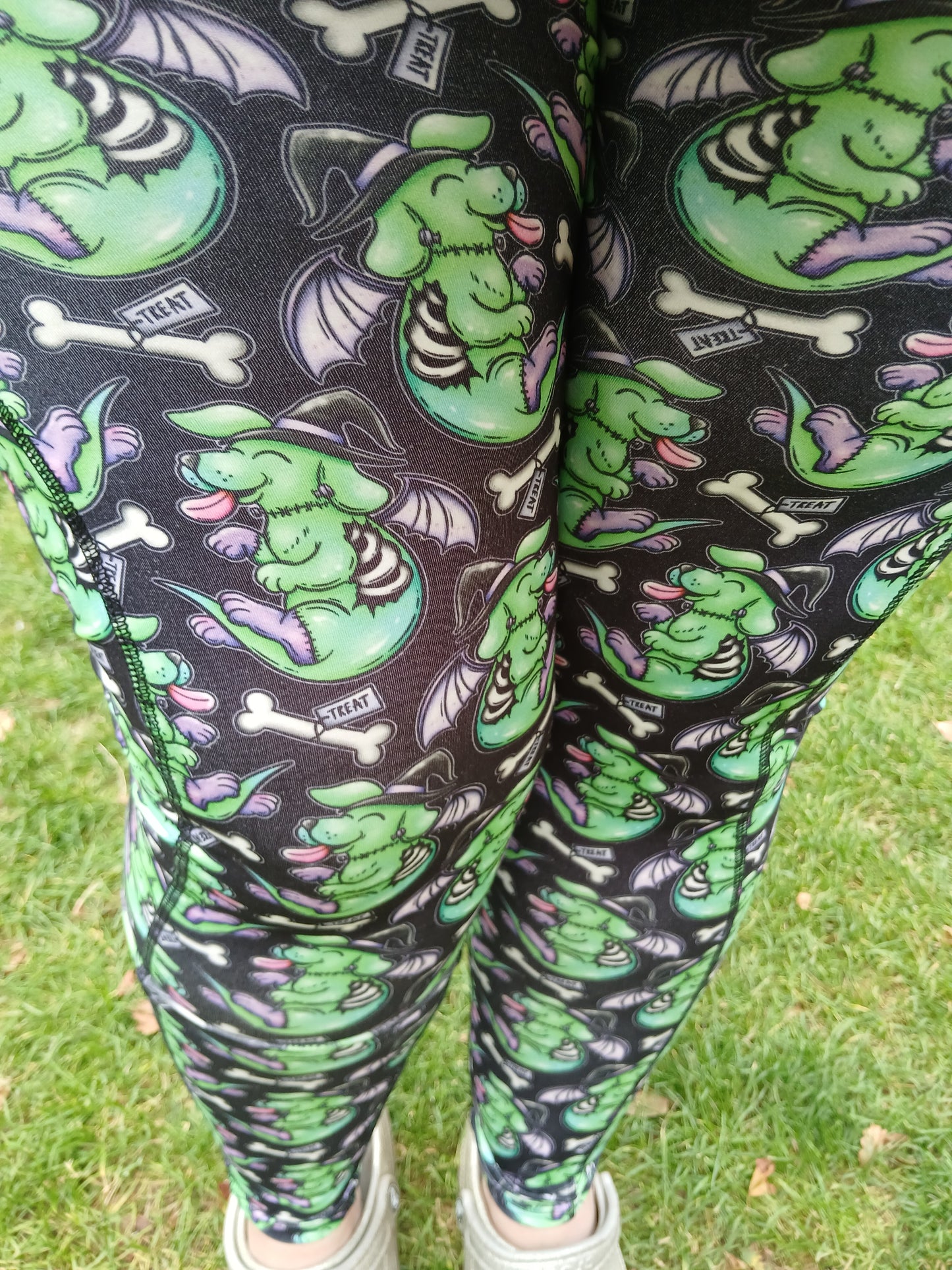 Franken Weenie Dog Yoga POCKETS