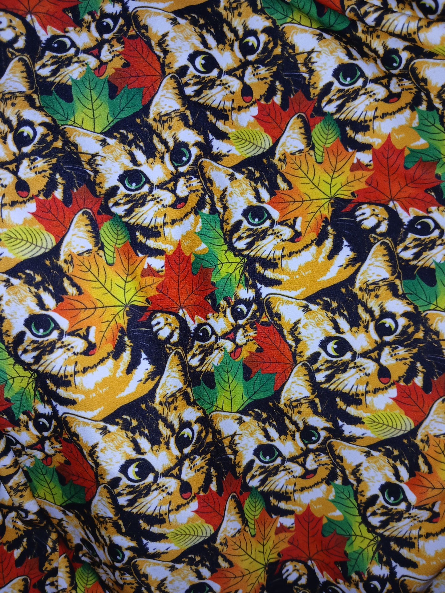 Autumn Cats Swing Dress 3/4 sleeve