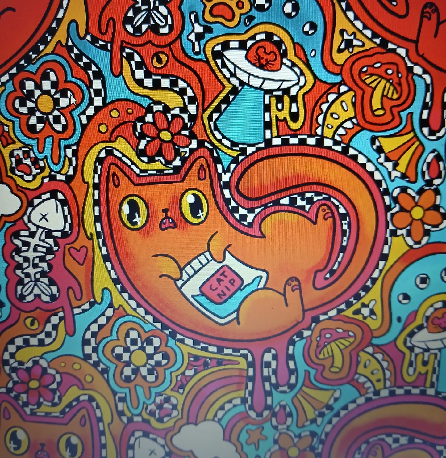 Cat Trip pocket shorts