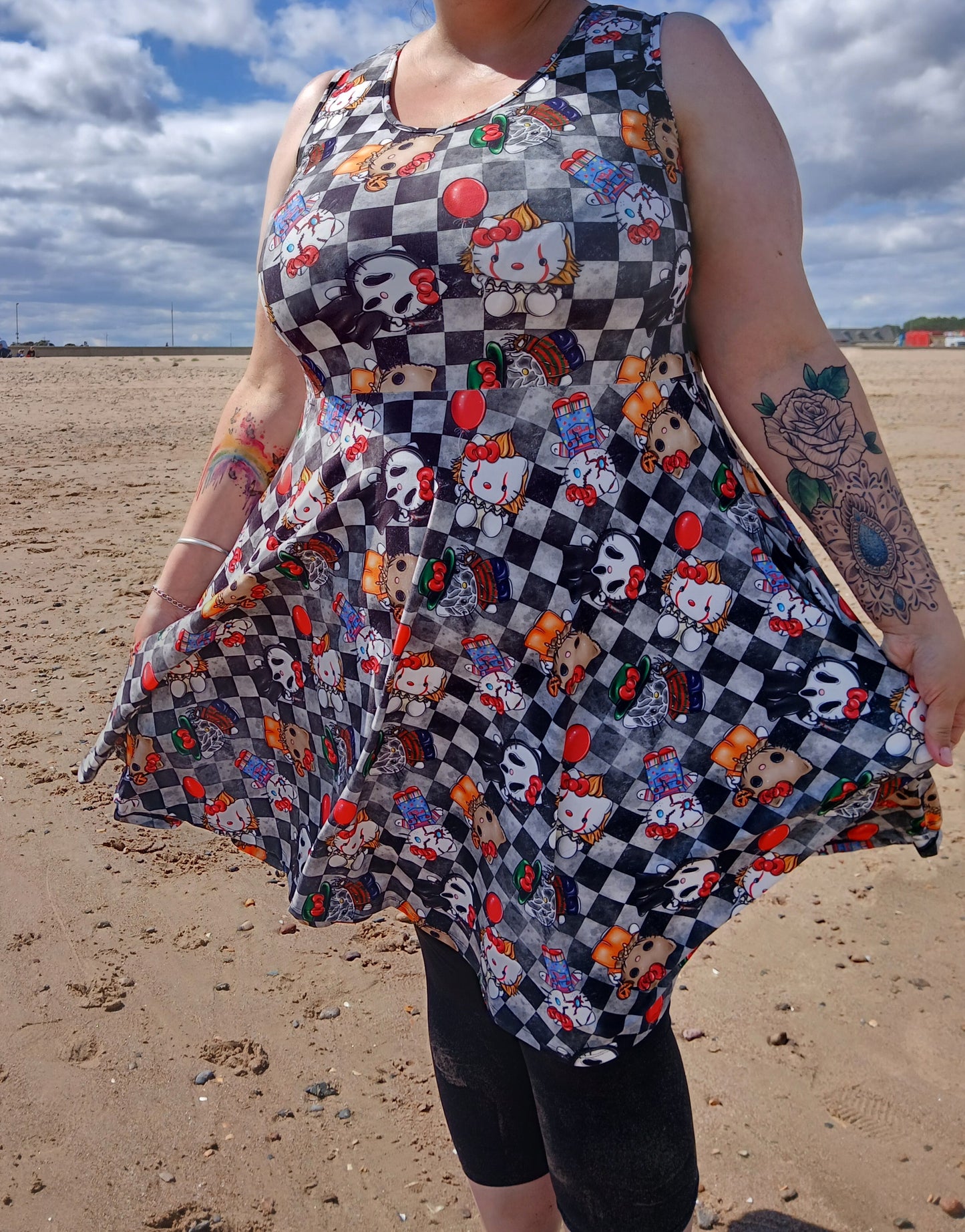 Horror kitty Skater Dress