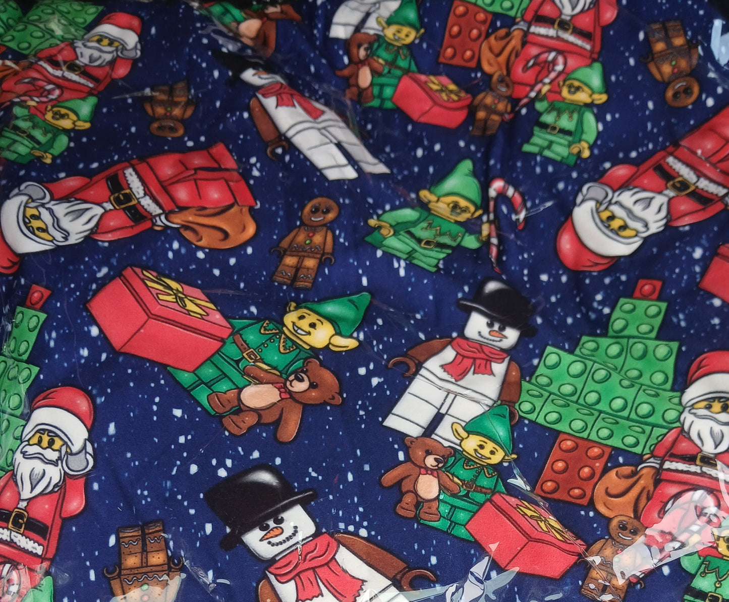 Christmas Bricks Snowy background Swing dress 3/4 sleeve