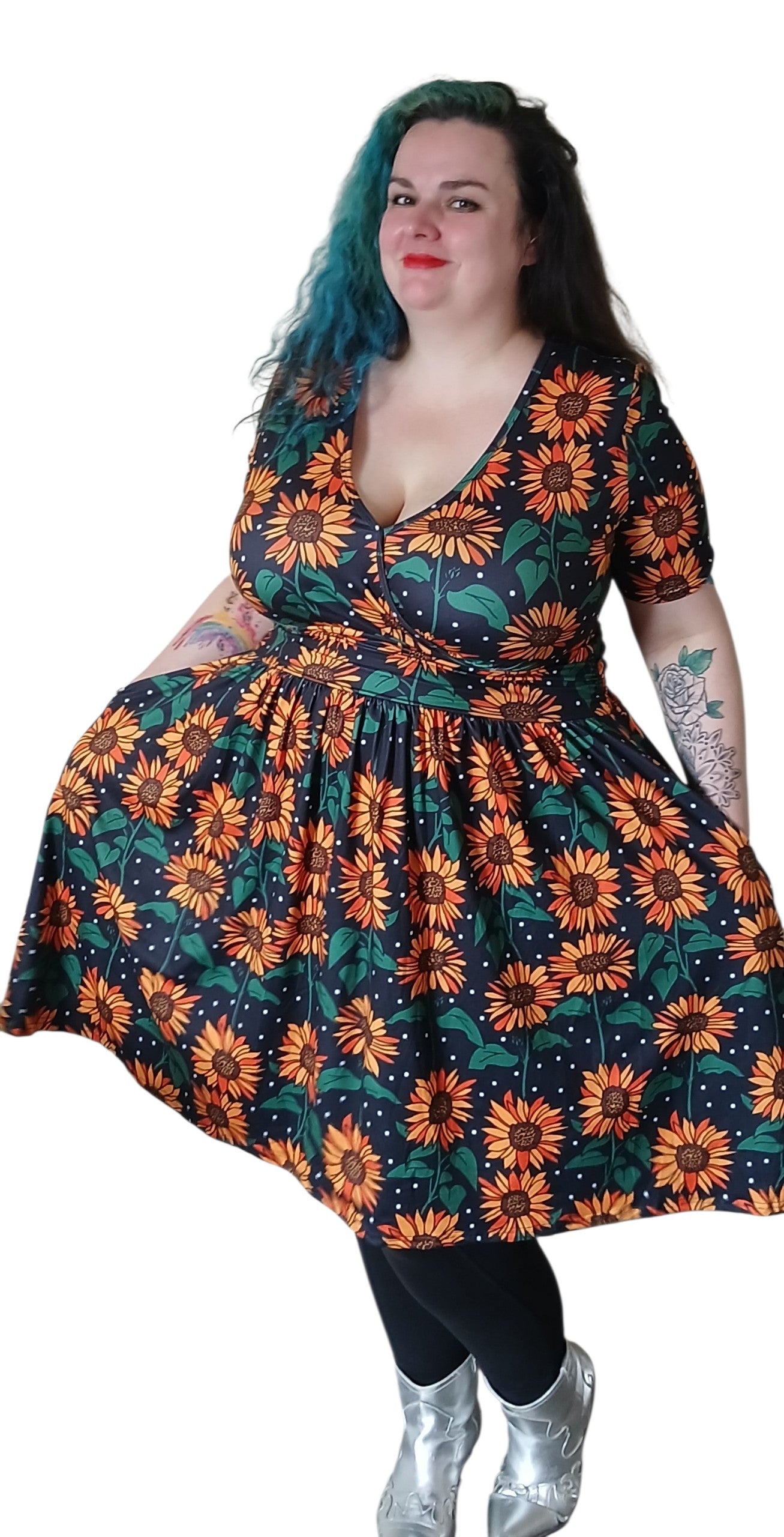 Sunflowers Wrap dress