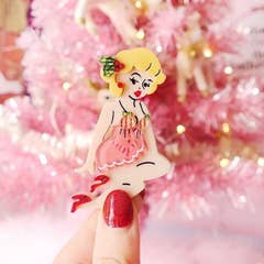 Slay Belle Lipstick and Chrome Brooch