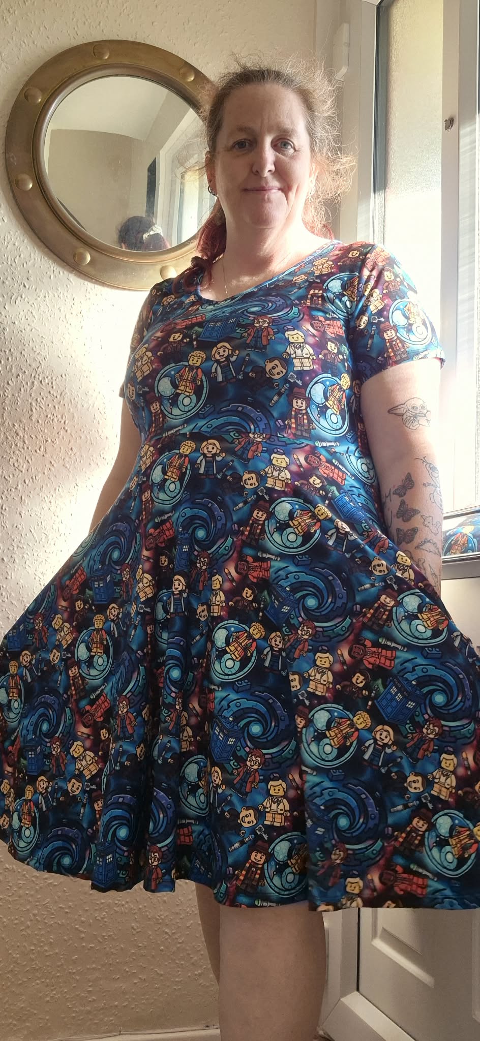 Who bricks short sleeve Skater Dress
