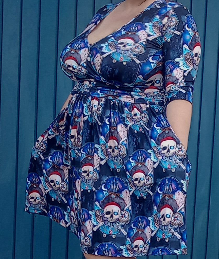 Pirate Cove Wrap Style Dress 3/4 sleeve