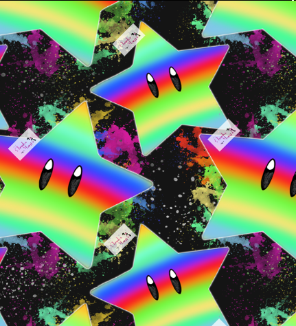 Rainbow Stars yoga leggings POCKETS