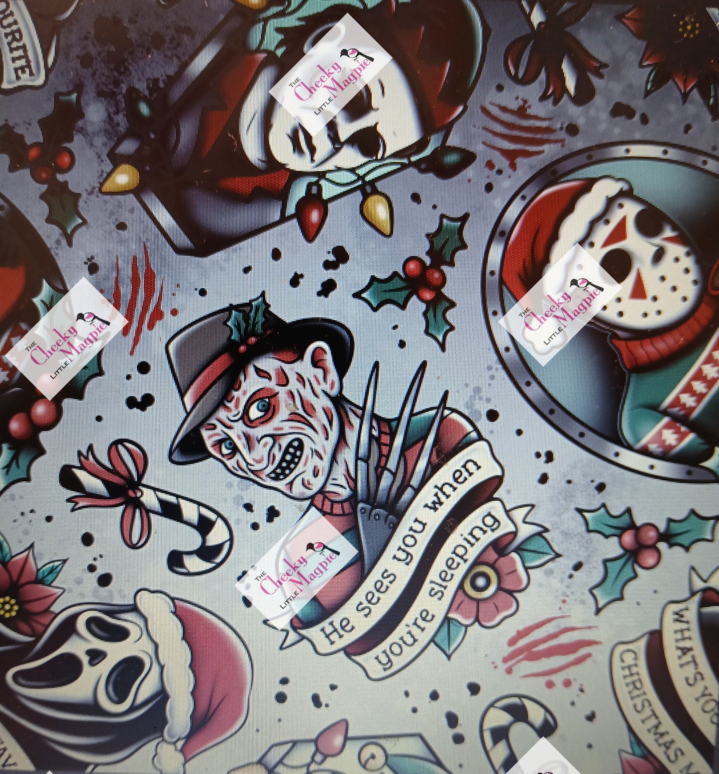 PRE ORDER Horror Christmas Short Sleeve Skater Dress
