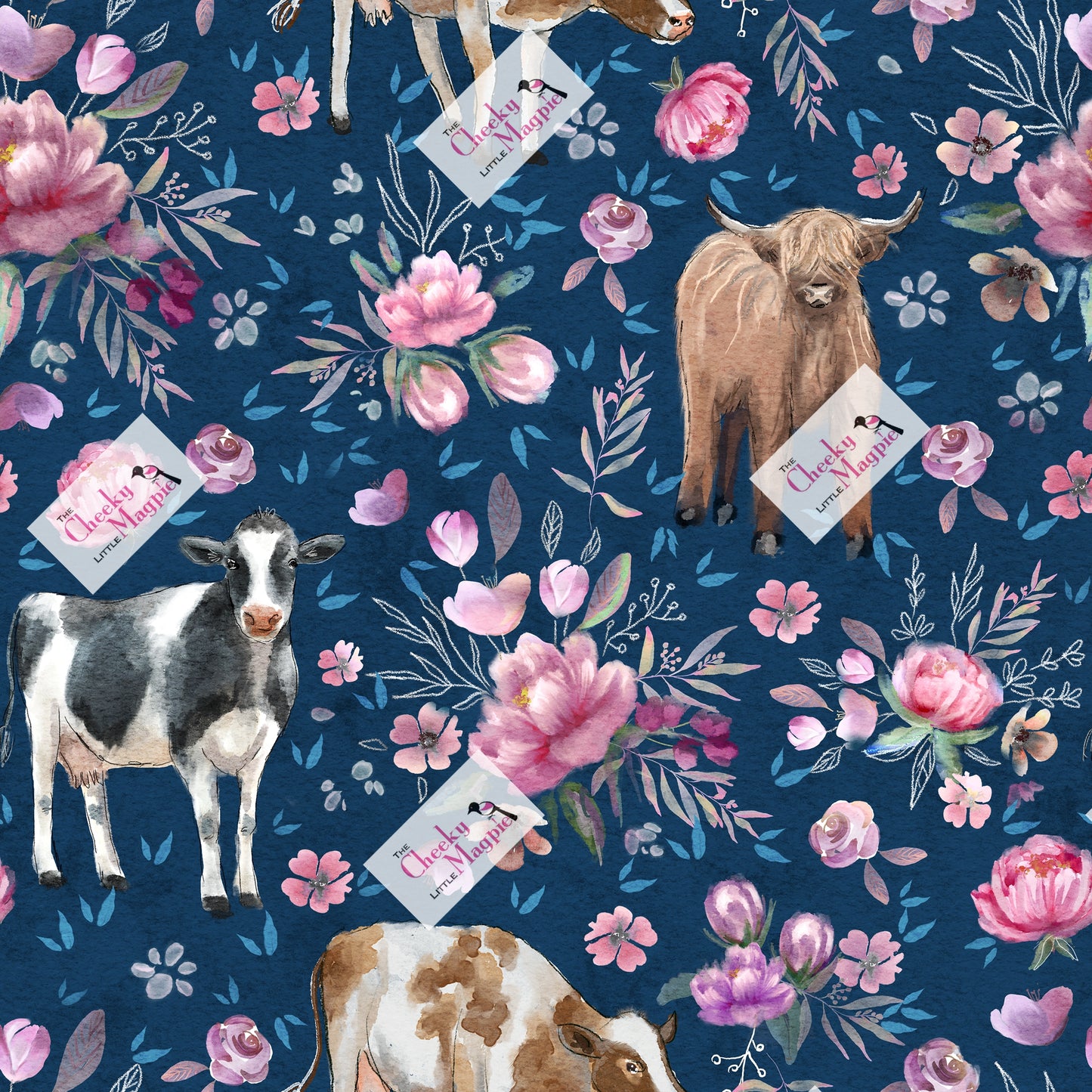 PREORDER Floral Cows Joggers