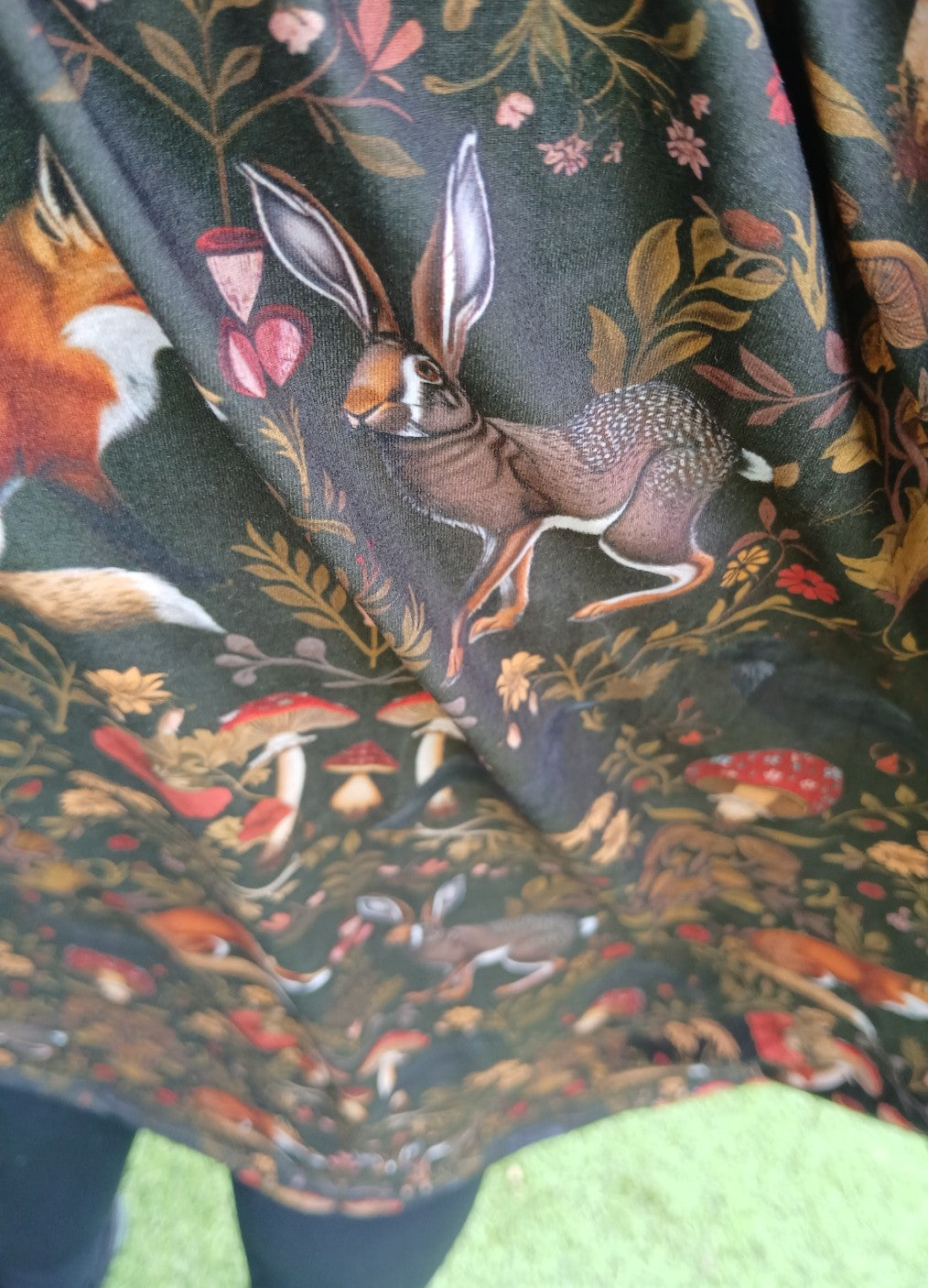 Mushroom and Foxes Wrap Style Dress