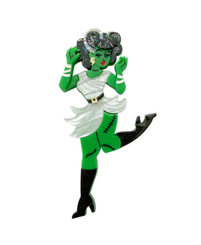 Frankenbelle Brooch Lipstick and Chrome