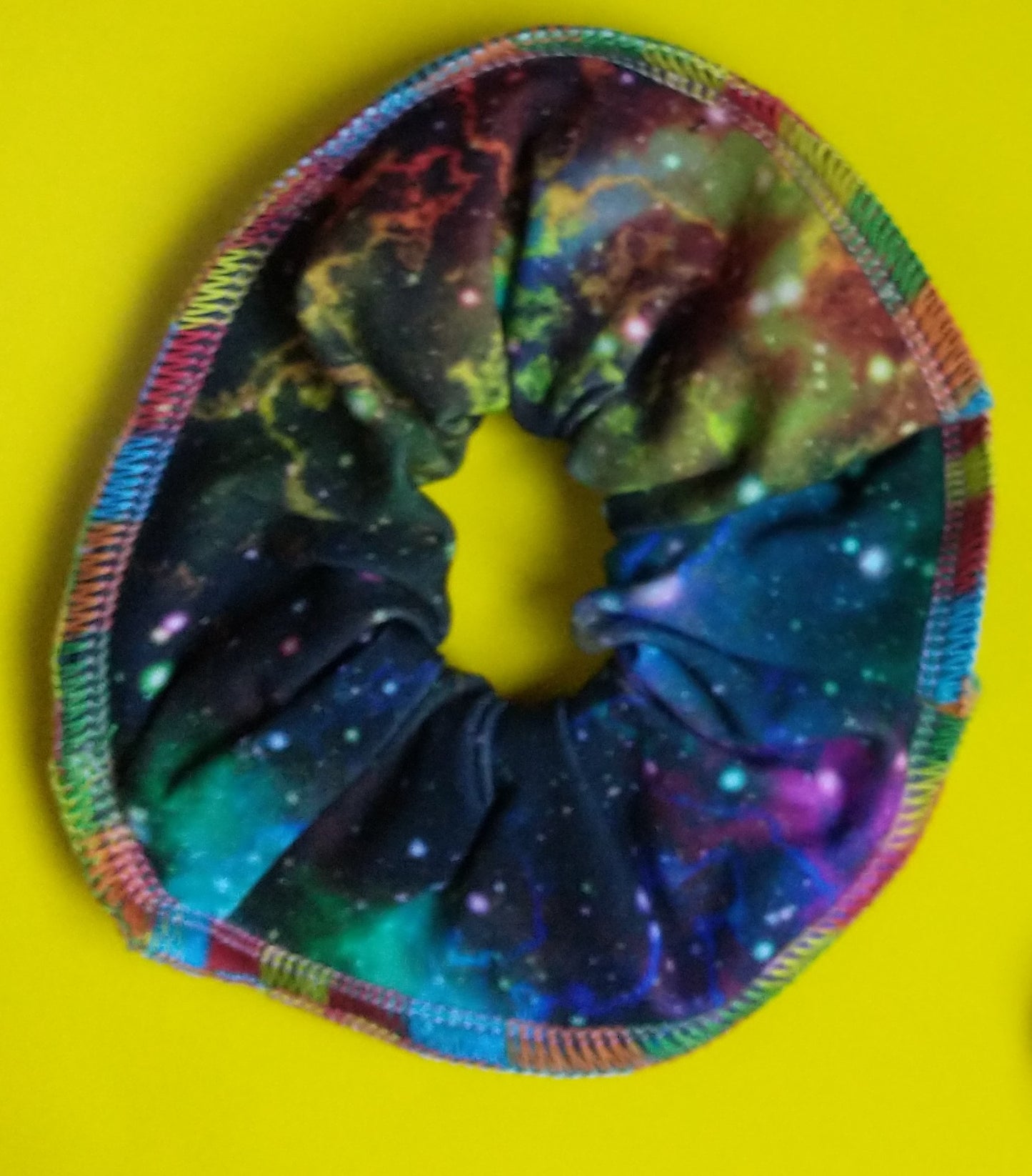 Rainbow Universe Scrunchie (rainbow edge)