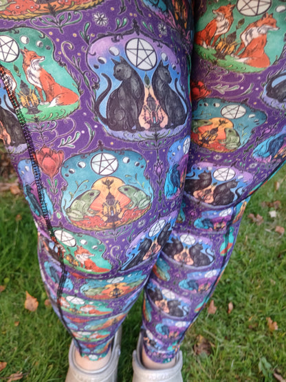 Familiars legging POCKETS (Cat, frog, fox raven)