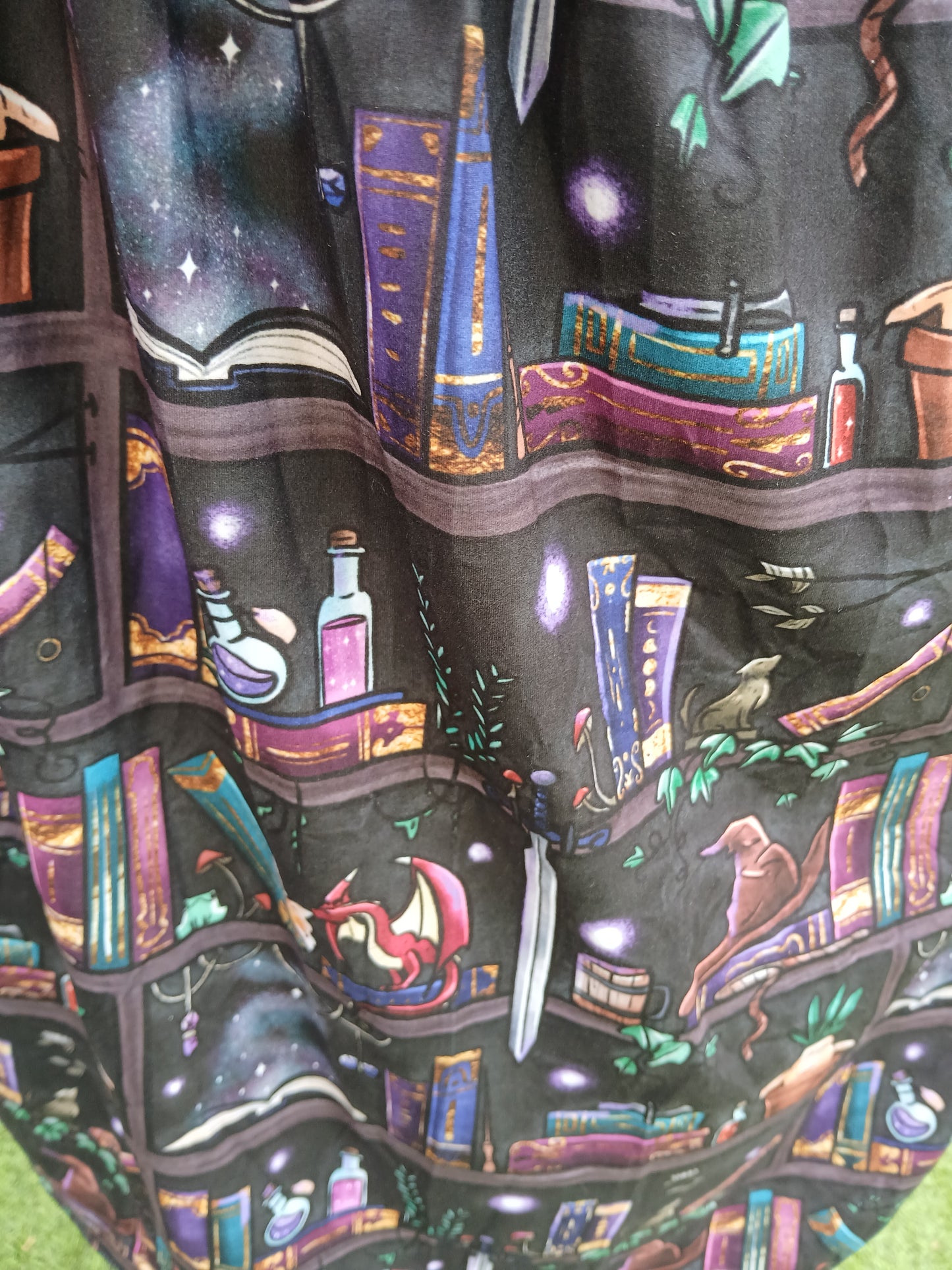 Mystical Shelves Wrap Dress