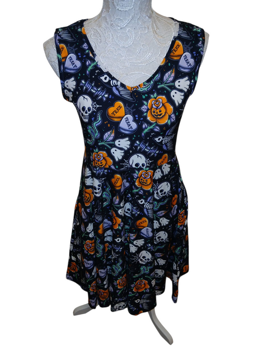 Halloween tats Skater Dress