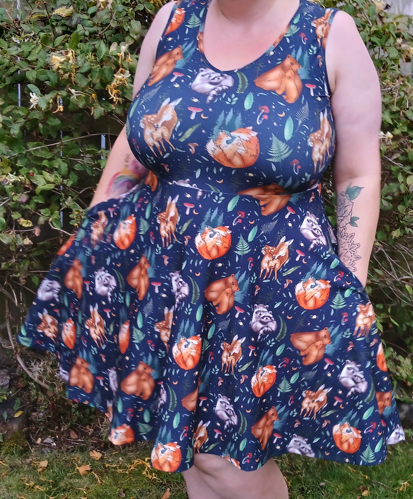 Mum and baby woodland Skater Dress