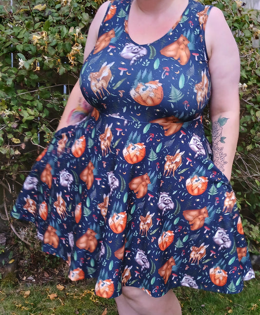 Mum and baby woodland Skater Dress