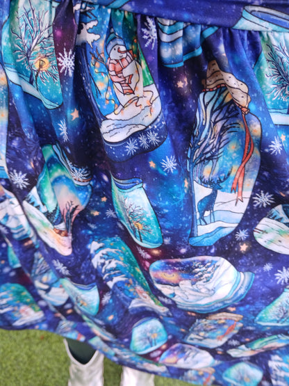Snow globes Wrap Style Dress 3/4 sleeve