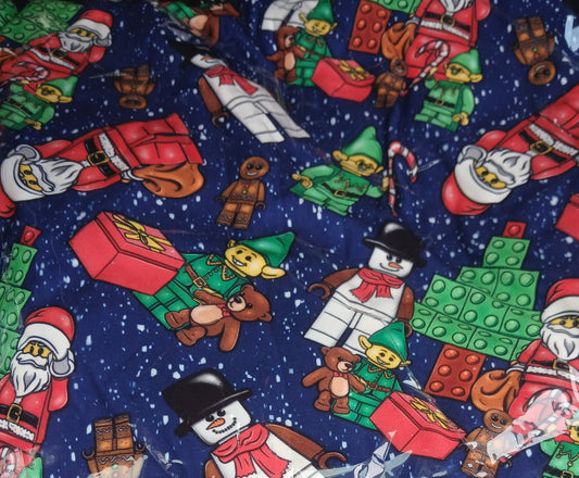 Christmas Bricks Snowy background Swing dress 3/4 sleeve