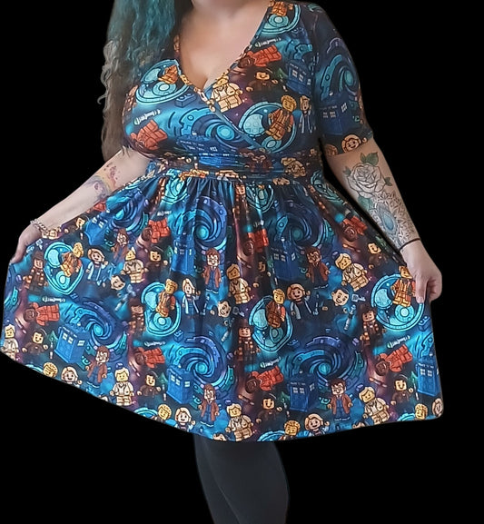 Who Bricks Wrap dress