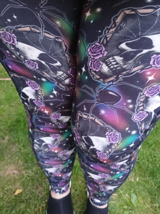 Spider skulls leggings Pockets