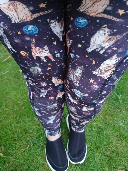 Space cats leggings Pockets