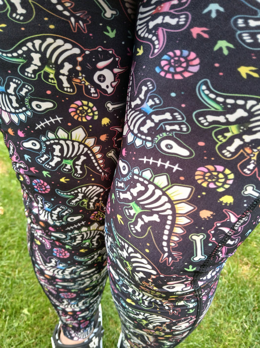 Skelly Dinos pocket leggings