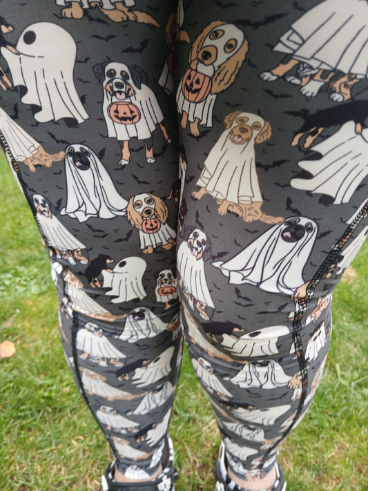 Spooky Dogs pocket leggings