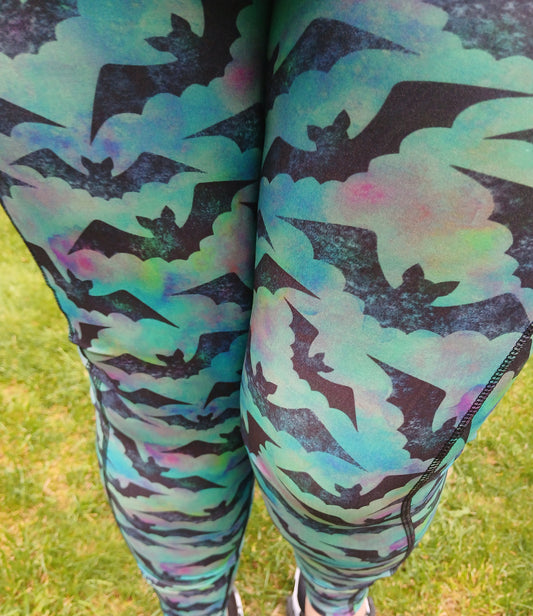 Grunge Bat pocket leggings