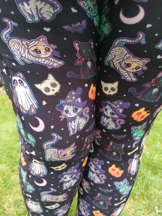 Spooky Cats pocket leggings