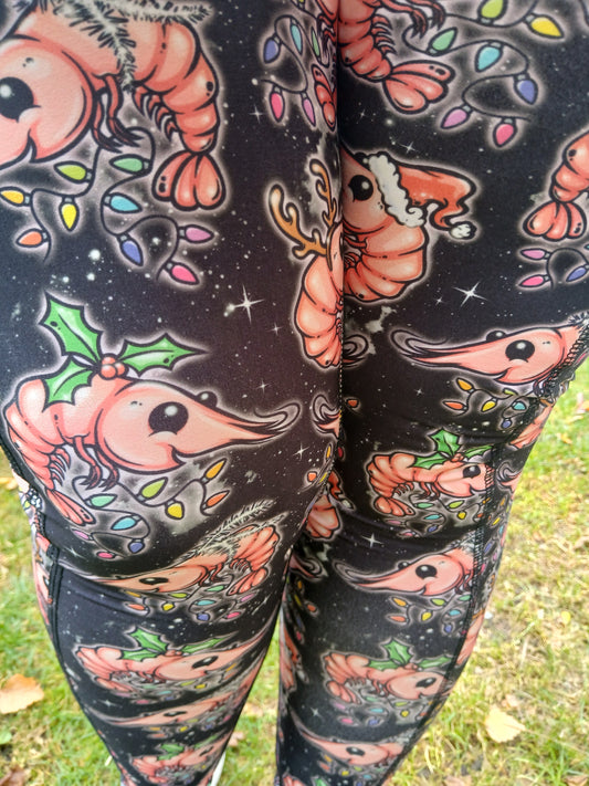 Christmas shrimp pocket leggings
