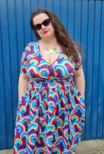 Load image into Gallery viewer, Wrap Style Dress Rainbow
