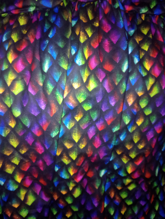 Rainbow Scales Wrap Style Dress