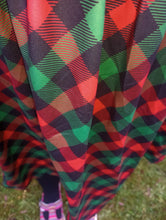 Load image into Gallery viewer, Festive Plaid Wrap Style Dress 3/4 sleeve
