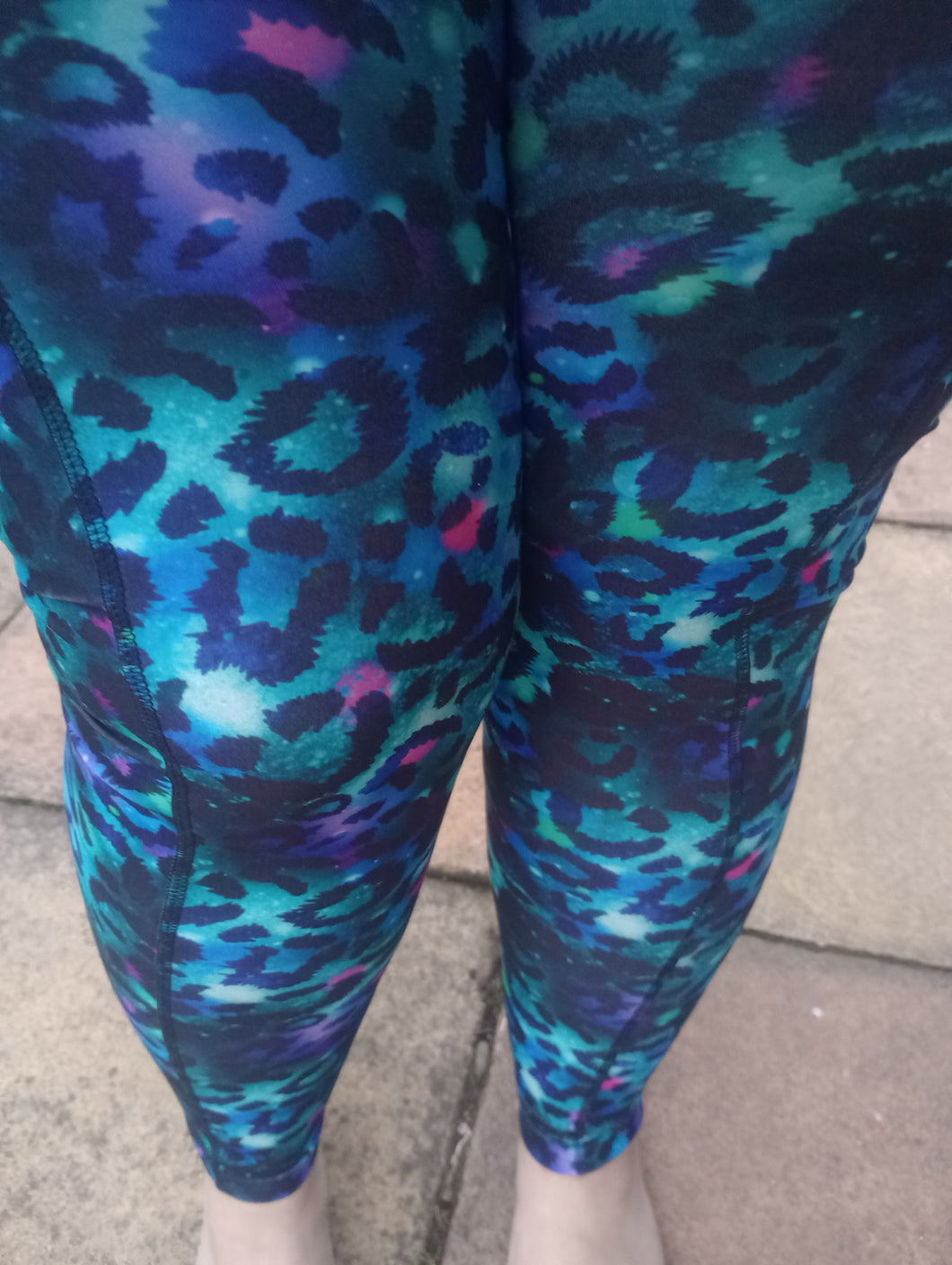 Galaxy Leopard Print yoga leggings POCKETS