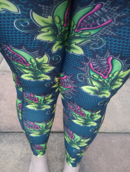 Venus Fly Trap yoga leggings POCKETS