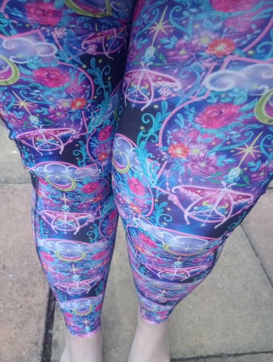 Neon Butterfly yoga leggings POCKETS