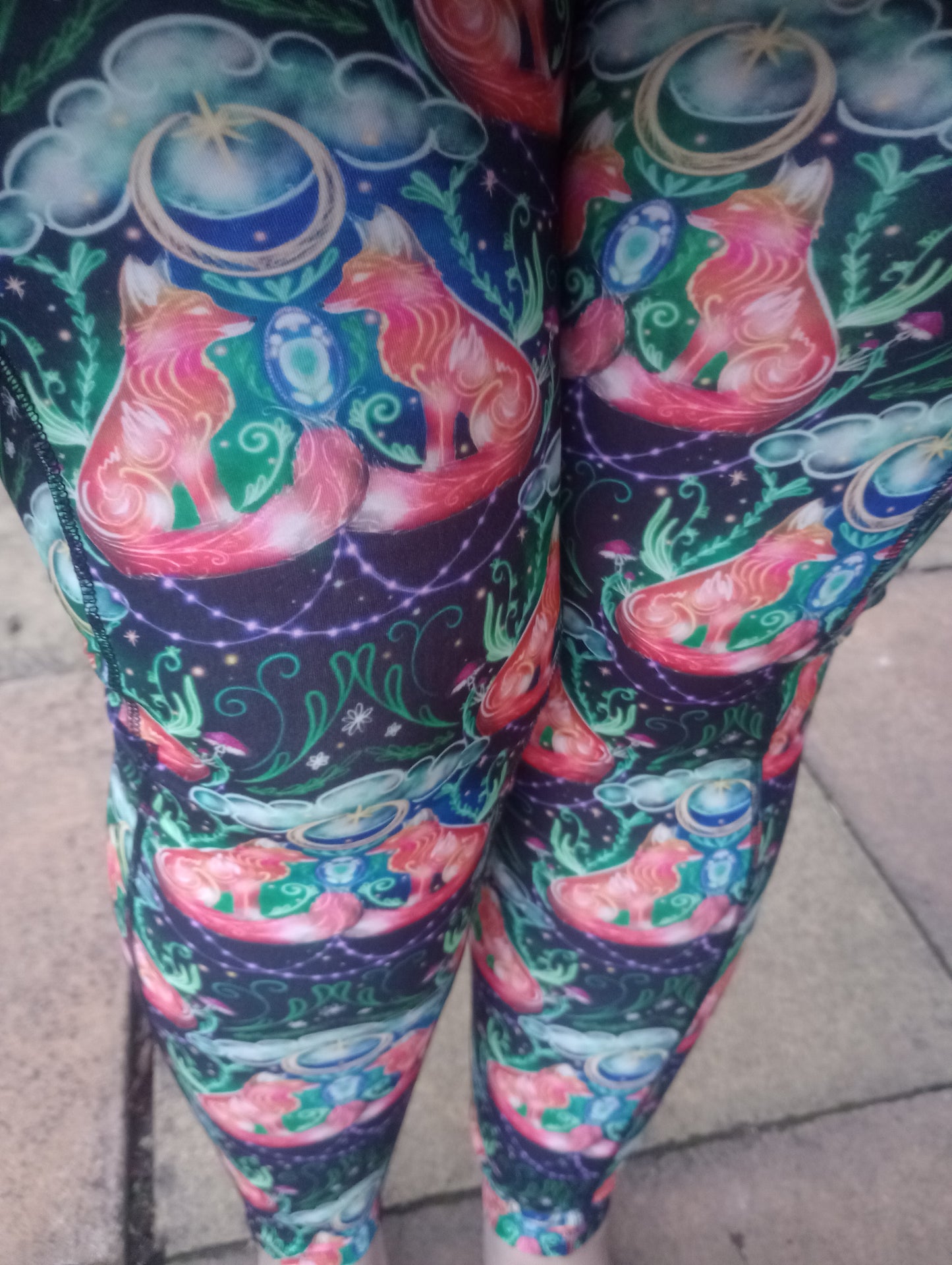 Neon Fox yoga leggings POCKETS