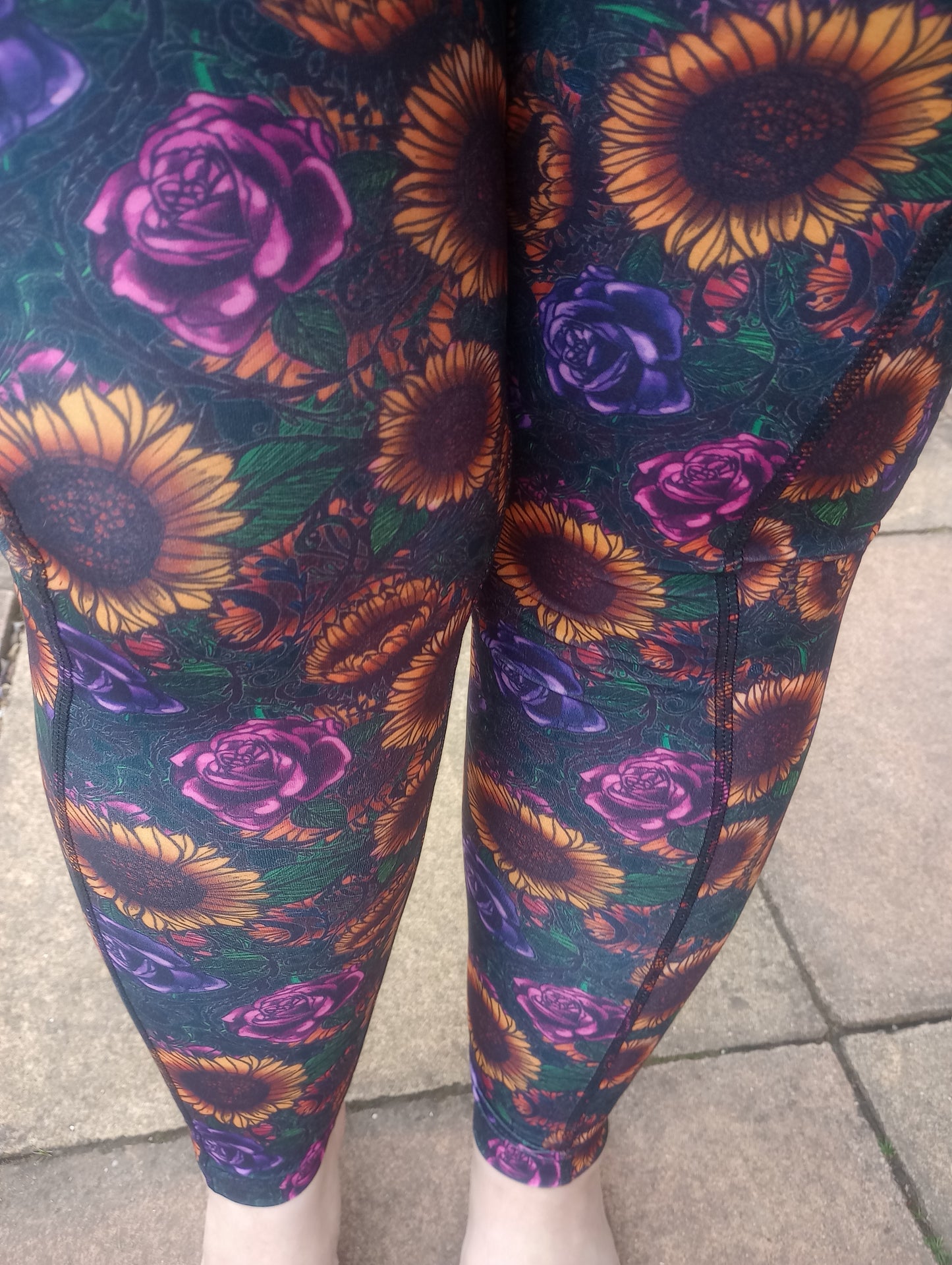 Sunflowers yoga leggings POCKETS