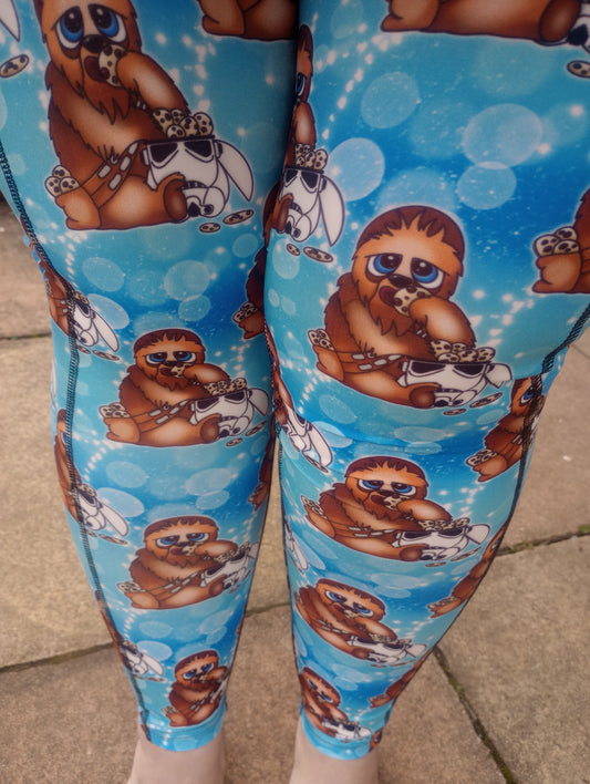 Wookie monster yoga leggings POCKETS