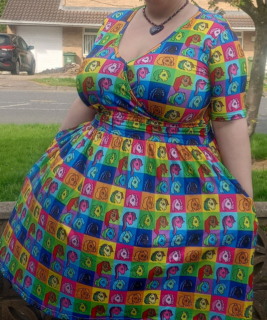 Rainbow Ponies Wrap Style Dress