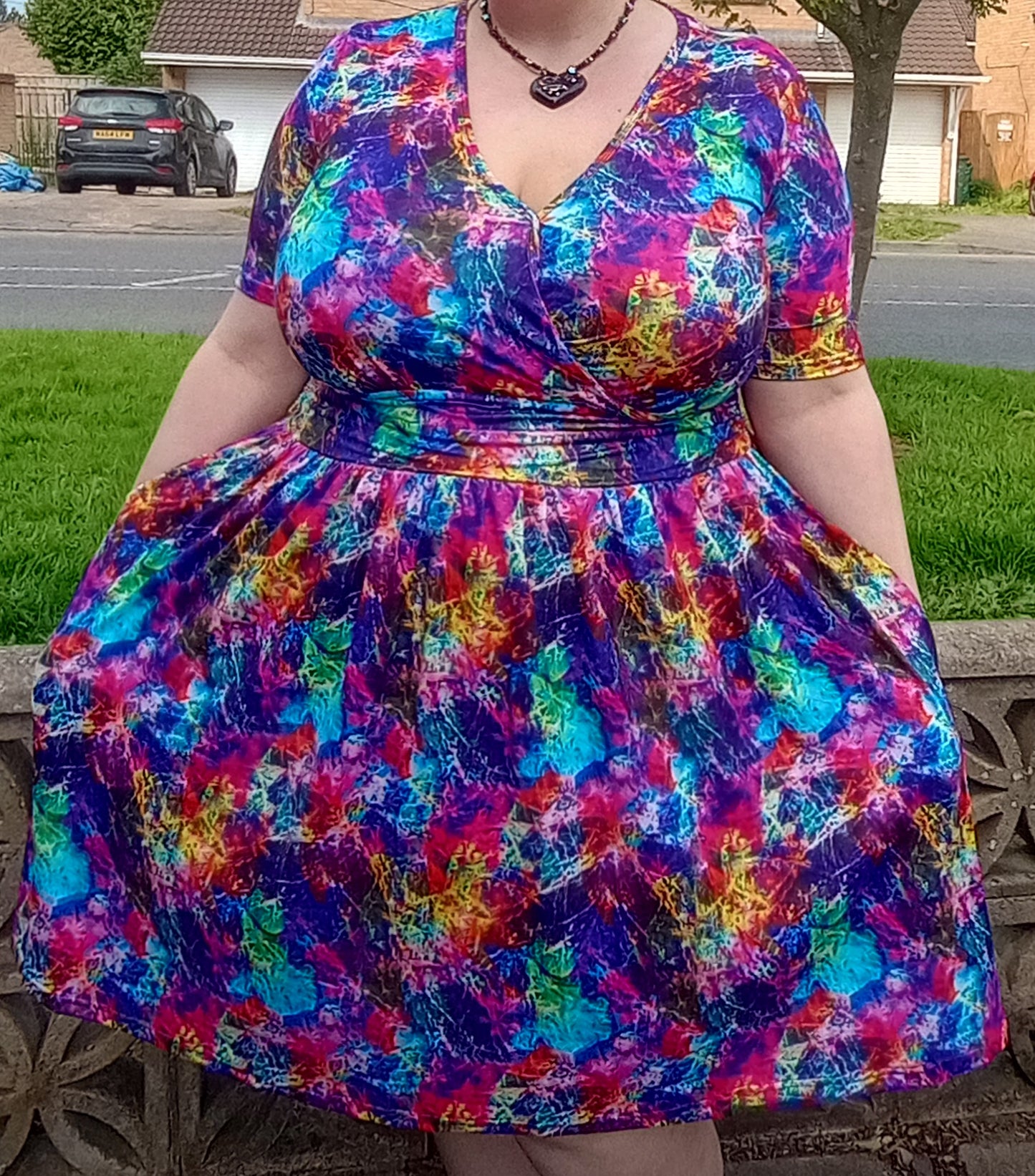 Dash Of Colour Wrap Style Dress