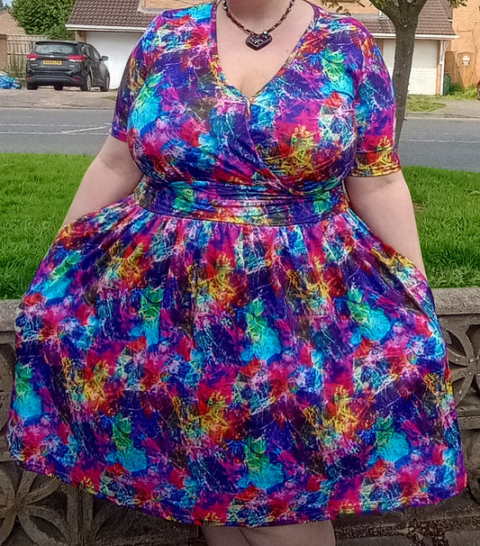 Dash Of Colour Wrap Style Dress