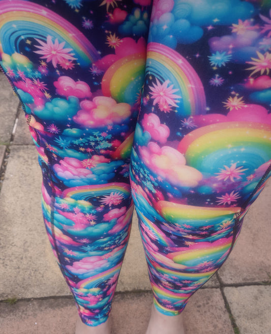 Rainbow Dreams yoga leggings POCKETS