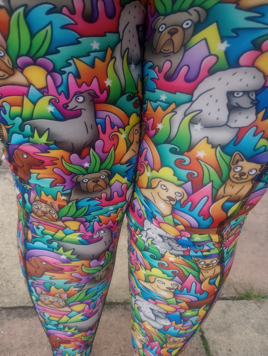 All the Dogs yoga leggings POCKETS