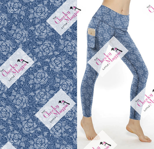 Denim look Rose Yoga POCKETS