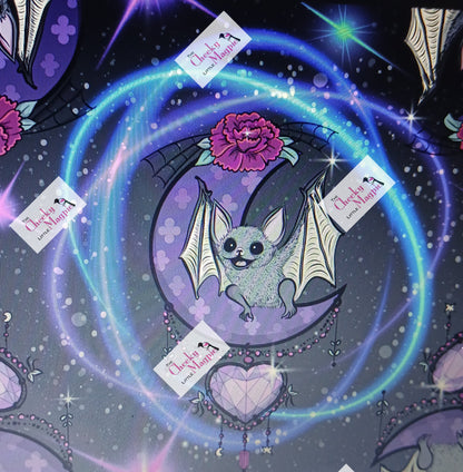 Bat and crystals Short sleeve Skater Dress