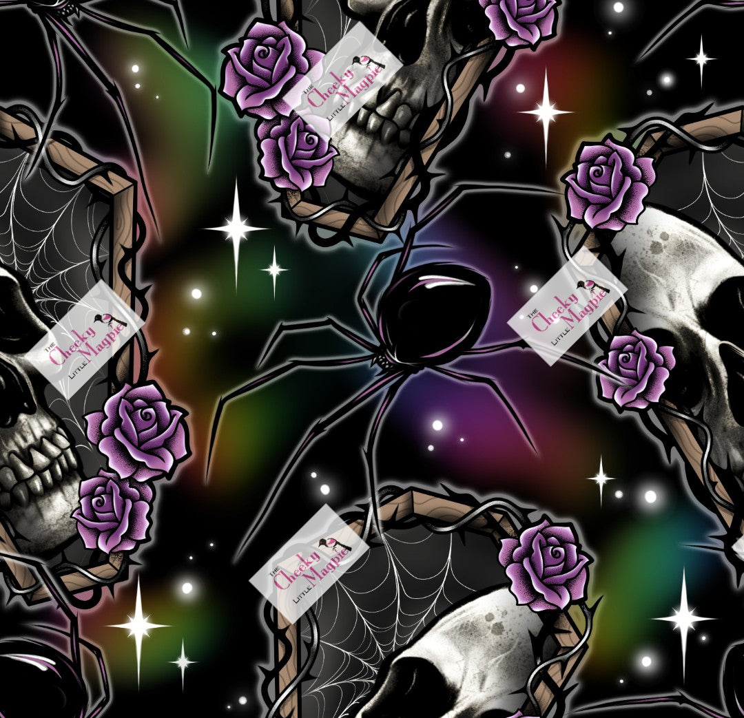Spider skulls capri Pockets