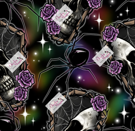 Spider skulls capri Pockets