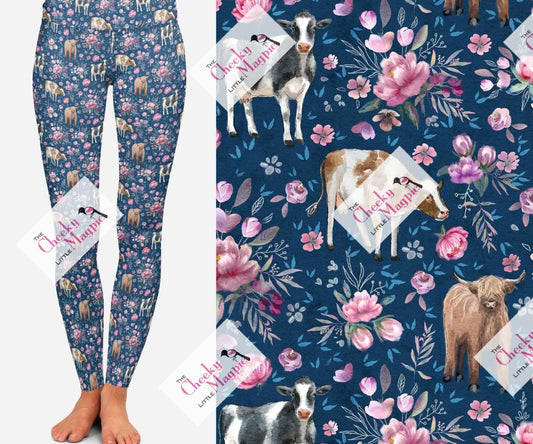 PRE ORDER Floral Cows YOGA