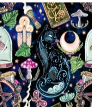 Witch Cat Capri Pockets